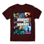 League os Legends GTA Burgundy Men's Tee for Gaming, League Of Legends