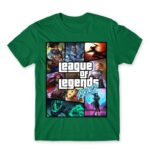 League os Legends GTA Kelly Green Men's T-shirt for Gaming, League Of Legends