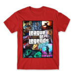 League os Legends GTA Red Men's Tee for Gaming, League Of Legends