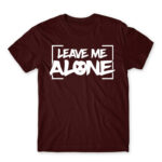 Leave me alone Burgundy Men's Tee for Antisocial, Funny