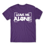 Leave me alone Dark Purple Men's Tee for Antisocial, Funny