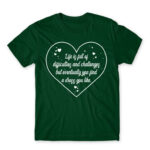 Life is full of Obstacles Bottle Green Men's Tee for Funny, Shopping