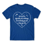 Life is full of Obstacles Royal Blue Men's T-shirt for Funny, Shopping