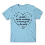 Life is full of Obstacles Sky Blue Men's Tee for Funny, Shopping