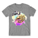Life is simple Grey Melange Men's Tee for Funny, Meme