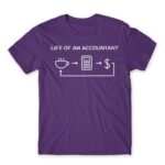 Life of an accountant Dark Purple Men's Tee for Accountant, Work