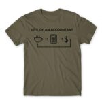Life of an accountant Zinc Men's T-shirt for Accountant, Work