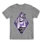 Lilith the Queen of Deamons Grey Melange Men's T-shirt for Anime, Original Art