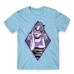 Lilith the Queen of Deamons Sky Blue Men's Tee for Anime, Original Art
