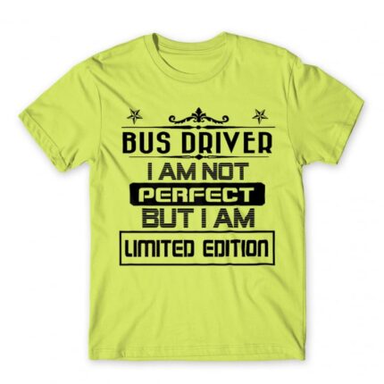 Limited Edition Bus Driver Apple Green Men's T-shirt for Bus Driver, Work
