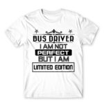 Limited Edition Bus Driver White Men's Tee for Bus Driver, Work