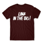 Link in Bio Burgundy Men's T-shirt for Streamer, Work