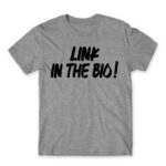 Link in Bio Grey Melange Men's Tee for Streamer, Work