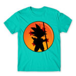 Little Goku Turquoise Men's T-shirt for Anime, Dragon Ball