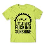 Little miss fucking sunshine Apple Green Men's T-shirt for Funny, Sarcastic Humour