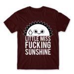 Little miss fucking sunshine Burgundy Men's Tee for Funny, Sarcastic Humour
