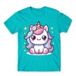 Little Star Unicorn Atoll Blue Men's T-shirt for Anime, Original Art