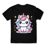 Little Star Unicorn Black Men's Tee for Anime, Original Art