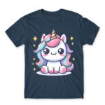 Little Star Unicorn Denim Men's T-shirt for Anime, Original Art