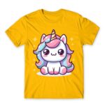 Little Star Unicorn Gold Men's Tee for Anime, Original Art
