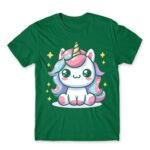 Little Star Unicorn Kelly Green Men's T-shirt for Anime, Original Art