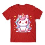 Little Star Unicorn Red Men's Tee for Anime, Original Art