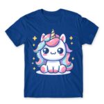 Little Star Unicorn Royal Blue Men's Tee for Anime, Original Art