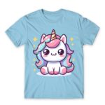 Little Star Unicorn Sky Blue Men's Tee for Anime, Original Art