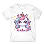 Little Star Unicorn White Men's Tee for Anime, Original Art