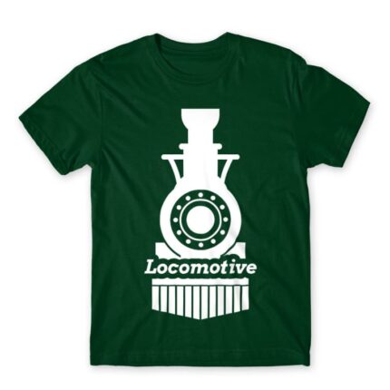 Locomotive Bottle Green Men's T-shirt for Train Conductor, Work