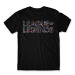 LoL Character Logo Black Men's Tee for Gaming, League Of Legends