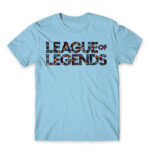 LoL Character Logo Sky Blue Men's Tee for Gaming, League Of Legends