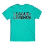 LoL Character Logo Turquoise Men's T-shirt for Gaming, League Of Legends