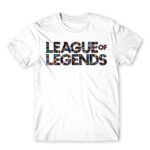 LoL Character Logo White Men's T-shirt for Gaming, League Of Legends