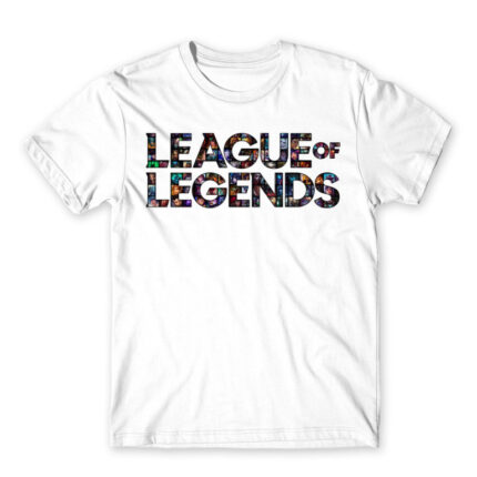 LoL Character Logo White Men's T-shirt for Gaming, League Of Legends