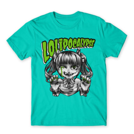 Lolipocalypse Green Turquoise Men's T-shirt for Anime, Original Character