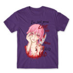 Love you really mad Dark Purple Men's Tee for Anime, The Future Diary