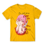 Love you really mad Gold Men's T-shirt for Anime, The Future Diary