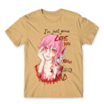 Love you really mad Sand Men's T-shirt for Anime, The Future Diary