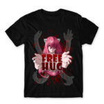 Lucy Free Hug Black Men's Tee for Anime, Elfen Lied