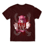 Lucy Free Hug Burgundy Men's Tee for Anime, Elfen Lied
