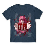 Lucy Free Hug Denim Men's T-shirt for Anime, Elfen Lied