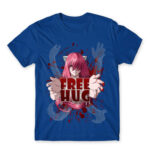 Lucy Free Hug Royal Blue Men's Tee for Anime, Elfen Lied