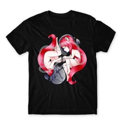 Lucy up and down Black Men's T-shirt for Anime, Elfen Lied