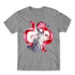 Lucy up and down Grey Melange Men's Tee for Anime, Elfen Lied