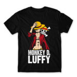Luffy Color Black Men's Tee for Anime, One Piece