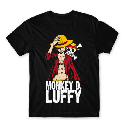 Luffy Color Black Men's Tee for Anime, One Piece