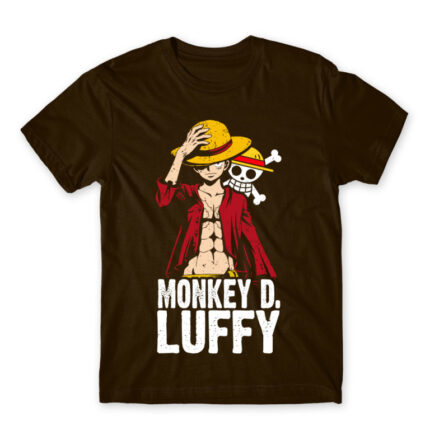 Luffy Color Chocolate Men's T-shirt for Anime, One Piece