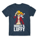 Luffy Color Denim Men's Tee for Anime, One Piece