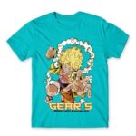 Luffy Gear 5 Atoll Blue Men's T-shirt for Anime, One Piece
